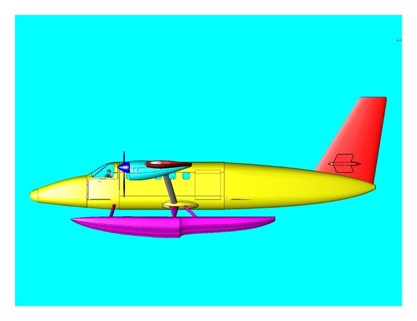 dxf float utility aircraft - Twin Otter Float dwg.7z or .dxf (zip) by RodgerSaintJohn